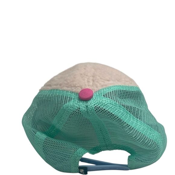 Vineyard Vines Hat Cap Strap Back Sherpa Whale Dot Trucker Pink RARE main image 10